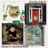 3 x Brand New TuToing welcome sign front door, welcome wreaths wooden sign, door decoration, door wreaths with 15 seasonal ornaments for front door, back door, front door, entrance, living room wall, wood color - RRP €61.2