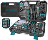 1 x RAW Customer Returns Sundpey tool case filled professional 257 pcs - tool set hand tool set tool box with ratchets socket wrenches, universal complete portable tool case blue - RRP €69.99