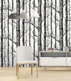 1 x RAW Customer Returns myforHD Self-adhesive Wallpaper Wall Paper Tree Self-adhesive Film Decorative Film Furniture Film Adhesive Film PVC Vinyl Wall Sticker White Birch Wallpapers Decorative Stickers for Furniture Wall Door Waterproof - RRP €21.99