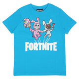 1 x RAW Customer Returns Fortnite Boys T-Shirt, Official T-Shirt, 7-15 Years, Light Blue - RRP €12.29