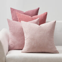 1 x RAW Customer Returns Topfinel cushion cover 50x50 pink set of 4 corduroy grainy gradient cushion covers cushion cover decorative cushion cover sofa cushion couch cushion for sofa bedroom living room balcony children fluffy - RRP €28.31