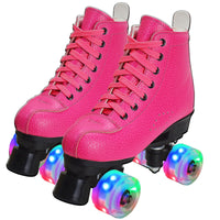 1 x RAW Customer Returns Women s Classic Retro Roller Skates ABEC7 Ball Bearings Girls Classic Roller Skates with Four Wheels in Double Row, Roller Skates for Children Men, Shiny Roller Skates, Ideal for Beginners - RRP €50.41