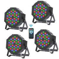 1 x RAW Customer Returns Pack of 4 LED Par Lights 36 LED Spotlights Stage Light Disco Light Party Light RGB DMX 512 with Remote Control LED Disco Light Light Show for DJ Bar Band Stage Music Party Wedding Halloween Christmas - RRP €83.99