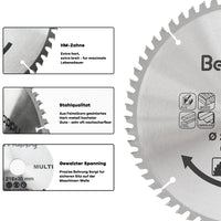 1 x RAW Customer Returns BeHappy circular saw blade metal, hand-held circular saw blade 216 x 1.6 2.4 x 30 mm, circular saw blades 60 teeth for wood, metal, aluminum - RRP €16.13