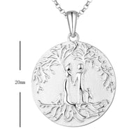 1 x Brand New JO WISDOM Mama Necklace Silver 925,Chain Pendant Mother Children Son Father Family Tree of Life with 3A Zirconia,Jewelry for Women - RRP €59.48