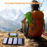 1 x RAW Customer Returns 8W solar panel with solar power bank 20000 mAh, PD15 W USB C solar charger with 3 outputs 2 inputs, outdoor waterproof power bank solar panel compatible for smartphones, tablets and more - RRP €36.29