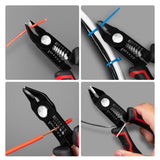 1 x RAW Customer Returns Side cutters, KAIWEETS 3-in-1 cutting pliers and stripping pliers for 20-10 AWG cables, hidden spring, anti-slip handle, precision electronics pliers for small work and circuit boards. - RRP €11.09