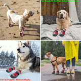 1 x RAW Customer Returns Dolahovy 4 Pieces Dog Boots, Anti-Slip Dog Paw Protectors Waterproof Dog Paw Protectors Dog Paw Protectors Non-Slip Paw Protectors Reflective Pet Boots - RRP €30.73