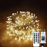 1 x RAW Customer Returns Gresonic 100 200 300 400 LED fairy lights, power operated with plug, indoor and outdoor for wedding, Christmas, party, warm white warm white, 8 modes, dimmable, 200 LEDs  - RRP €22.98