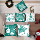 18 x Brand New Tatuo Pack of 6 Christmas Cushion Covers Decorative Christmas Cushion Cover Holiday Cushion Covers Decorative Cushion Covers for Sofa Couch Christmas Office Bedroom Teal Style, 12 x 20 Inches  - RRP €367.2