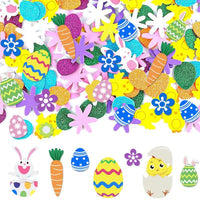 23 x Brand New YumSur 8 Pieces Easter Wreaths Craft Set for Children Creative Arts and Crafts DIY Craft Creative Sets for Crafting with Chick Rabbit Easter Decorations to Hang for Spring Easter Time - RRP €324.53