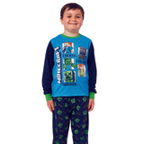 1 x RAW Customer Returns Minecraft Pajamas Boy s Long Sleeve Creeper Pajamas Gamer Pajamas for Children Multicolor 9-10 Years - RRP €22.28