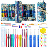 3 x Brand New JOZEA Crochet Sets, Cylindrical Shape Crochet Hooks Set, Colorful Ergonomic Handles Crochet Hooks, Accessory Kit Crochet Hooks, with Portable Organizer Bag, Maple Leaf  - RRP €61.2