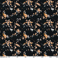 1 x RAW Customer Returns ANRO tablecloth oilcloth washable oilcloth tablecloth wax tablecloth Sakura birds black oval 240x140cm - RRP €26.17