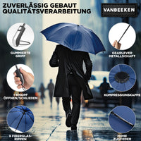 1 x RAW Customer Returns VAN BEEKEN Travel Umbrella-Compact Umbrella for Travel, Portable Windproof Umbrellas for Rain-Small Automatic Durable Mini Foldable for Bag, Backpack, Handbag Blue  - RRP €16.13