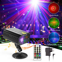 1 x RAW Customer Returns Disco Lights, Gvoo Rechargeable Sound Activated Party Lights 5 Colors 60 Modes RGB Disco Ball Lights with Different Patterns and Timing Function for Holidays, Parties, Birthday Christmas - RRP €50.05