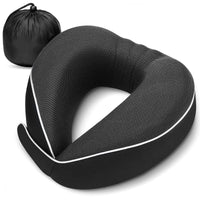 1 x RAW Customer Returns HOMIEE Airplane Travel Pillow, 360 Pillow Memory Foam Neck Support Desk Sleeping Pillow with Bag for Train, Plane, Office Rest Home - RRP €25.89