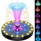 1 x RAW Customer Returns SZMP 4W Solar Fountain for Outdoor Use 2024 Upgraded, 60 LED Lights Solar Fountain Pond Pump Solar with 8 Effects, 4000mAh Battery, Solar Floating Fountain Pump for Garden Pond, Bird Bath, Water Feature - RRP €39.99