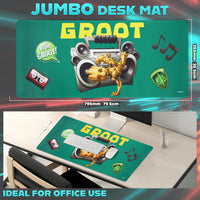 1 x RAW Customer Returns Marvel Avengers Desk Pad XXL - Gaming Desk Accessory 800x360mm as Wrist Rest - Anti-Slip, Office Supplies Pad Desk Mat Green Yellow Groot  - RRP €19.99