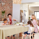 1 x RAW Customer Returns Deconovo Rectangular Linen Effect Tablecloth for Dining Room 150 x 300 cm Beige - RRP €34.49