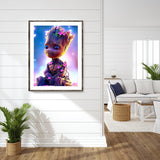 1 x Brand New MXJSUA DIY Diamond Painting Kits for Adults Cute Baby Groot Diamond Art Paint with Round Diamonds Full Drill Gemstone Art Painting Kit for Home Wall Decor 30x40cm - RRP €22.8