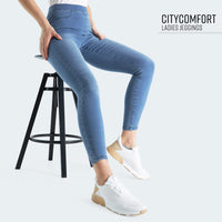 1 x RAW Customer Returns CityComfort Jeggings Women Stretch, Skinny High Waist Jeans Women Comfortable Stretchy Blue Wash, 42  - RRP €23.49