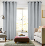 1 x RAW Customer Returns Utopia Bedding blackout curtains with eyelets thermal curtain set of 2 140 x 260 cm, grey white heat and cold insulating and soundproof curtain opaque for living room, bedroom office - RRP €28.2