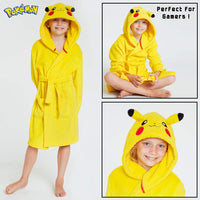 1 x RAW Customer Returns Pokemon Children s Robe, Soft Fleece Home Robes with 3D Pikachu Hood, Original Gifts for Boys Girls and Teenagers 4-14 Years 13-14 years  - RRP €25.99