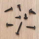 1 x RAW Customer Returns 350 pcs self-tapping screws, black sheet metal screws, wood screws, flat head cross head body screws assortment set, carbon steel cross recess drywall screw, M3 M3.5 M4 M4.8 - RRP €10.81