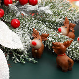 3 x Brand New Cabilock Set of 5 Christmas Elk Statues - Micro Landscape Elk Decor - Style 2 - RRP €57.6