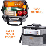 1 x RAW Customer Returns Lifewit 30L Large Foldable Insulated Bag, Picnic Cooler Bag for Food Transport, Gray - RRP €31.99