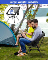 1 x RAW Customer Returns Sportneer Camping Chair Foldable Camping Chair Portable Camping Chairs 150 kg Folding Chair Ultralight Pack Size Small Folding Chair with Carry Bag for Picnic, Outdoor, Hiking, Black, 2 Pack - RRP €70.58