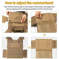 1 x RAW Customer Returns OneTigris FYR Plate Carrier, Tactical Plate Carrier Quick Release System Airsoft Vest, Adjustable MOLLE Plate Carrier Chest Protector for Paintball Police Airsoft Coyote Brown  - RRP €99.99