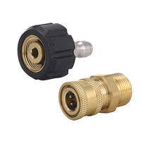 1 x RAW Customer Returns M MINGLE Pressure Washer Adapter Set, M22 to 1 4 Inch Quick Connect Kit - RRP €16.87