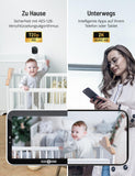 1 x RAW Customer Returns PARIS RH NE Baby Monitor with 2 Cameras, 5 WiFi Baby Monitor with APP, 2K UHD, Night Light, Motion Cry Detection, Temperature and Humidity Monitoring, Lullaby - RRP €269.99