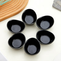 1 x RAW Customer Returns Swuut Ceramic Dip Bowls Set of 6,1.5 Oz White Dip Pinch Bowl, Soy Sauce Dishes, Mini Bowls for Charcuterie Board Sushi, Tomato Sauce, BBQ and Party Supplies Black  - RRP €17.7