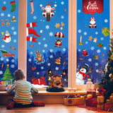 75 x Brand New Large Christmas Window Stickers Reusable, Eco-Friendly Window Clings Stickers Double-Side Snow Flakes Decal for Christmas Christmas Theme Party Window Decoration - RRP €1530.0