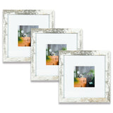 10 x Brand New LOKCASA 20x20 picture frame vintage brown, glass pane, set of 3 wall and table picture frames - RRP €161.3