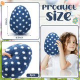 1 x Brand New Namalu 3 Egg Plush Pillows 25 cm Egg Shaped Cushions with White Polka Dots Decorative Pillows for Sofa Decorative Cushions Decoration for Children s and Baby s Bedroom Blue  - RRP €19.2