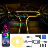 1 x RAW Customer Returns OMECO USB ambient lighting car LED interior lighting 4m 5050 RGB with APP and controller 5V LED strip interior lighting atmosphere light waterproof music light bar controllable LED strip neon - RRP €20.78