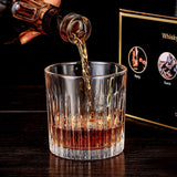 1 x RAW Customer Returns GLASKEY Whiskey Glasses Set of 4, 350ml Lead-Free Crystal Tumbler, Whiskey Glass for Cocktail Rum Vodka Scotch Gin Cognac Water Dishwasher Safe - RRP €29.3