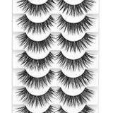 16 x Brand New 8 Pairs False Eyelashes, Crislashes Fluffy Volume Curly Cat-Eye Artificial Eyelashes Natural Look, Reusable Handmade Makeup Fake Eyelashes Weightless 02  - RRP €249.6