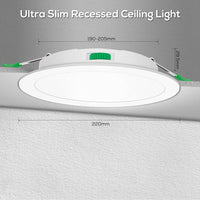 1 x RAW Customer Returns ALUSSO LED recessed spotlight dimmable ultra flat IP44 recessed bathroom spotlight 22W 1900LM, warm white 3000K  4000K cold white 6500K recessed lights, LED ceiling spots for kitchen, bedroom, office, set of 6 - RRP €77.64