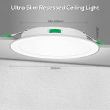 1 x RAW Customer Returns ALUSSO LED recessed spotlight dimmable ultra flat IP44 recessed bathroom spotlight 22W 1900LM, warm white 3000K  4000K cold white 6500K recessed lights, LED ceiling spots for kitchen, bedroom, office, set of 6 - RRP €77.64