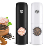 1 x RAW Customer Returns Salt and Pepper Mills Electric Set Electric Spice Mill-Adjustable Coarseness Grinder,One-Hand Operation Salt and Pepper Shaker for BBQ Restaurant Kitchen 2 Pieces , 2 Pack 2 Pack  - RRP €30.24