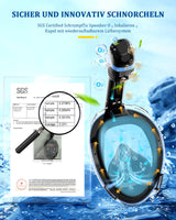 1 x RAW Customer Returns ORSEN The World s First CO2 Standard Diving Mask, SGS Approved, 180 Panoramic View, Anti-Fog Anti-Leak Full Face Mask for Adults Children with Camera Mount - RRP €70.58