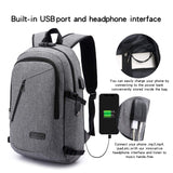 1 x RAW Customer Returns LITTLE Laptop Backpack Men Anti-Theft Laptop Bag 15.6 Inch for Work with USB Charging Port Business Travel Backpack for Men Notebook Waterproof School Backpack Boys Teenager Gray - RRP €33.88