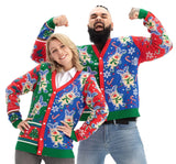 1 x Brand New LOOK UGLY TODAY Ugly Christmas Sweater for Men - Santa, Reindeer, Elf, Santa Stones, L - RRP €29.99