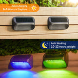 1 x RAW Customer Returns BUCASA Solar Lights for Outdoor Garden, Pack of 4 Solar Lights for Outdoor with Bright White Color Changing Fixed Color Modes, Waterproof Fence Lighting Solar Lamp for Balcony Decoration, Garden, Fence, Stairs, Wall - RRP €22.18