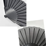 3 x Brand New JZK 2pcs Black Folding Fan Gift for Summer Wedding Travel Dance Funeral Home Decoration Gift for Women Hot Flash Relief Tool - RRP €57.6